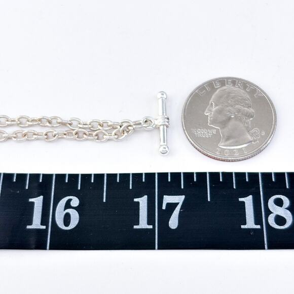 Vintage NIB Italy Sterling Silver 925 Charm Necklace Anchor Heart Moon 17” - Picture 8 of 10